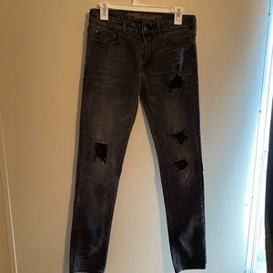 Men’s Distressed Black Jeans
